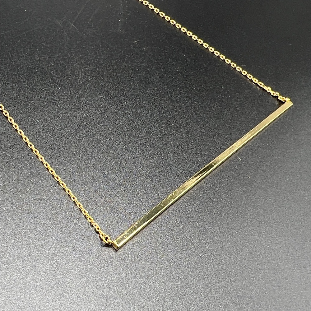 Ralph Lauren Gold-Tone 4” Bar Necklace 18-20” - Picture 6 of 6